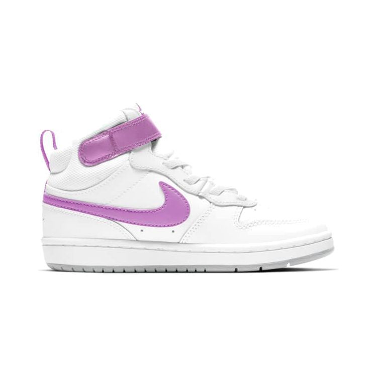 Nike Mid 2 Ретро Повседневные Нескользящие Амортизирующие Прочные Полувысокие Детские Кеды для Скейтборда Детские кеды Белый Фиолетовый CD7783-103