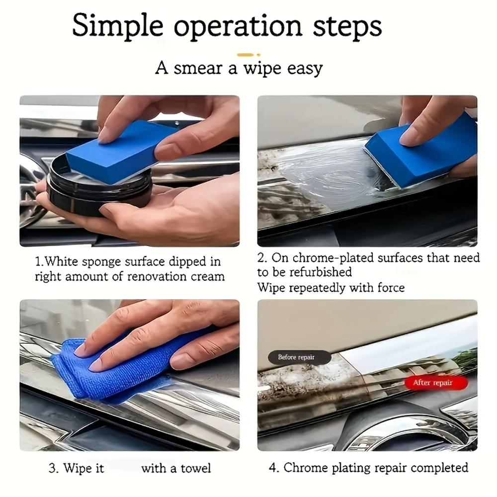 Паста для восстановления хромированного покрытия, Восстановление поверхностей с хромированным покрытием, Набор для обслуживания, Обновление и обслуживание, Грин