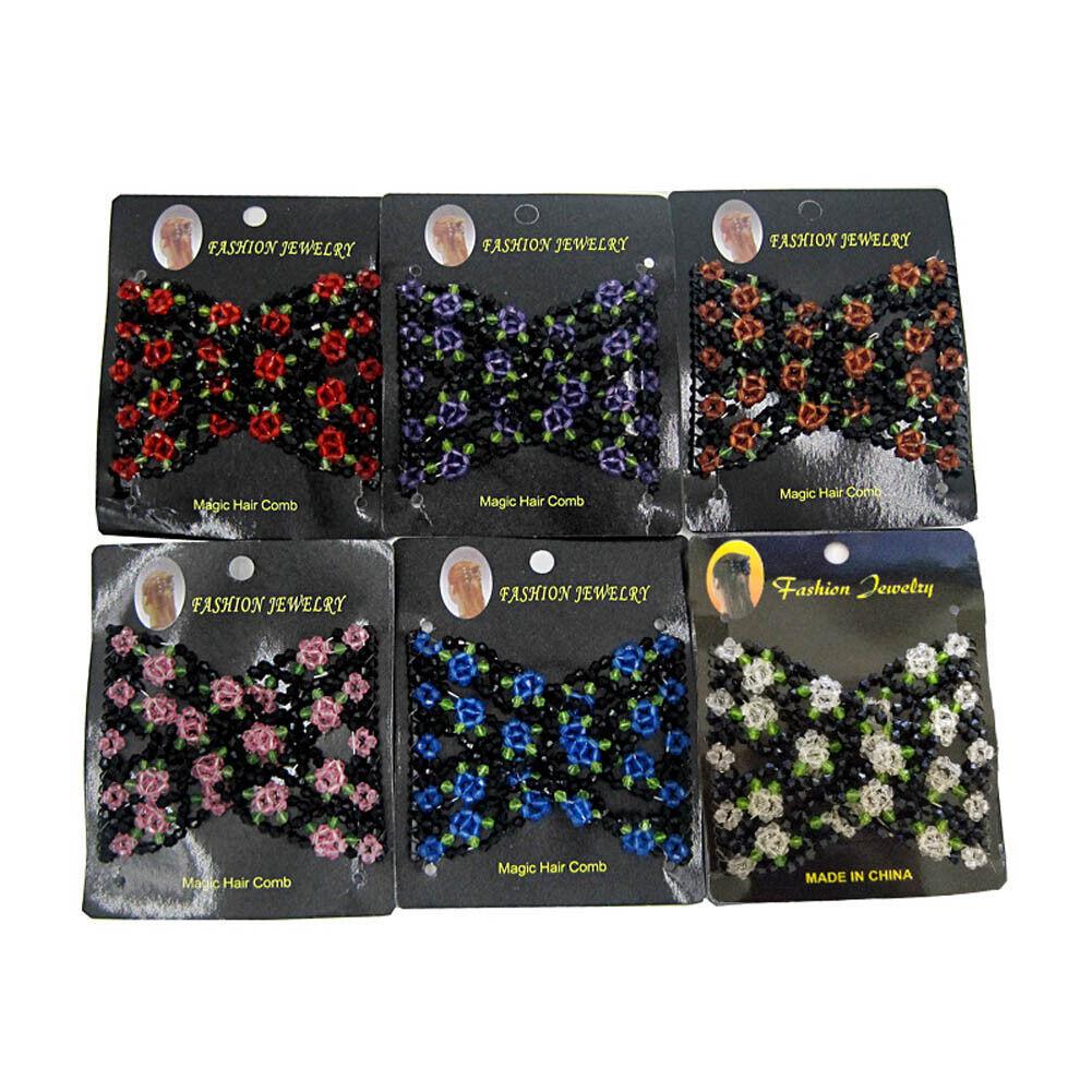 Женские волшебные эластичные двойные бусины для волос, легкая эластичная расческа для волос, заколки для волос