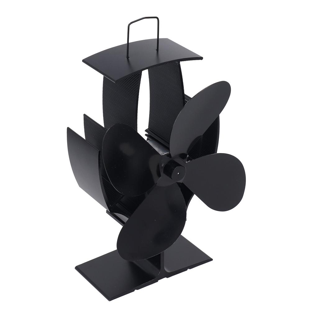 Вентилятор для печи с подогревом, 4 лопасти, мощный поток воздуха, 1500 об/мин, малошумный вентилятор для дровяной печи