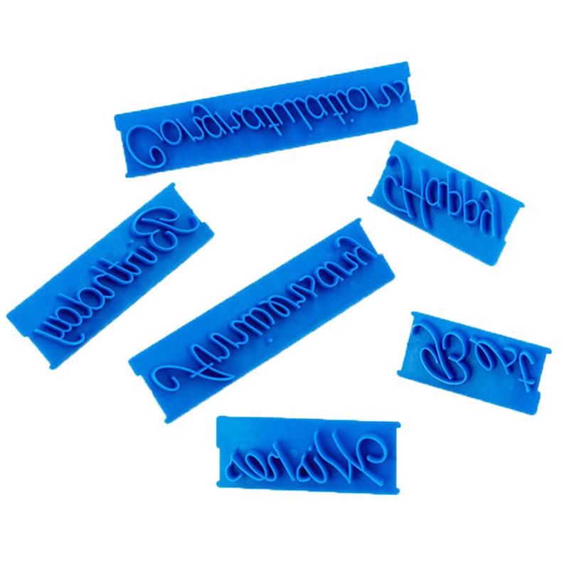 6 шт./набор пластиковых букв формы с днем рождения наилучшие пожелания формы для выпечки украшения