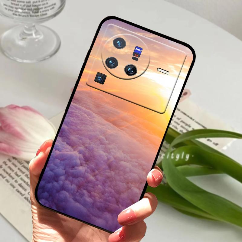 Мягкий силиконовый чехол для vivo X80 Pro 5G Coque X 80 Модный ТПУ чехол для телефона для Vivo X70 Pro Ударопрочный бампер Ракушки Милый мультяшный