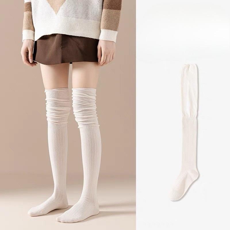 Носки Детские Гольфы, Весна/лето Тонкие Высокие Носки, Однотонные Носки в Стиле Пэчворк до Колена, Осень/зима Женские Длинные Носки