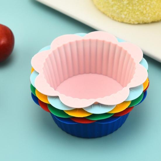 10/20 шт. силиконовые формочки для выпечки, утолщенные антипригарные формы для кексов, тартов, нестандартных форм, пригодные для использования в духовке/морозильной камере/посудомоечной машине, для заварного пудинга