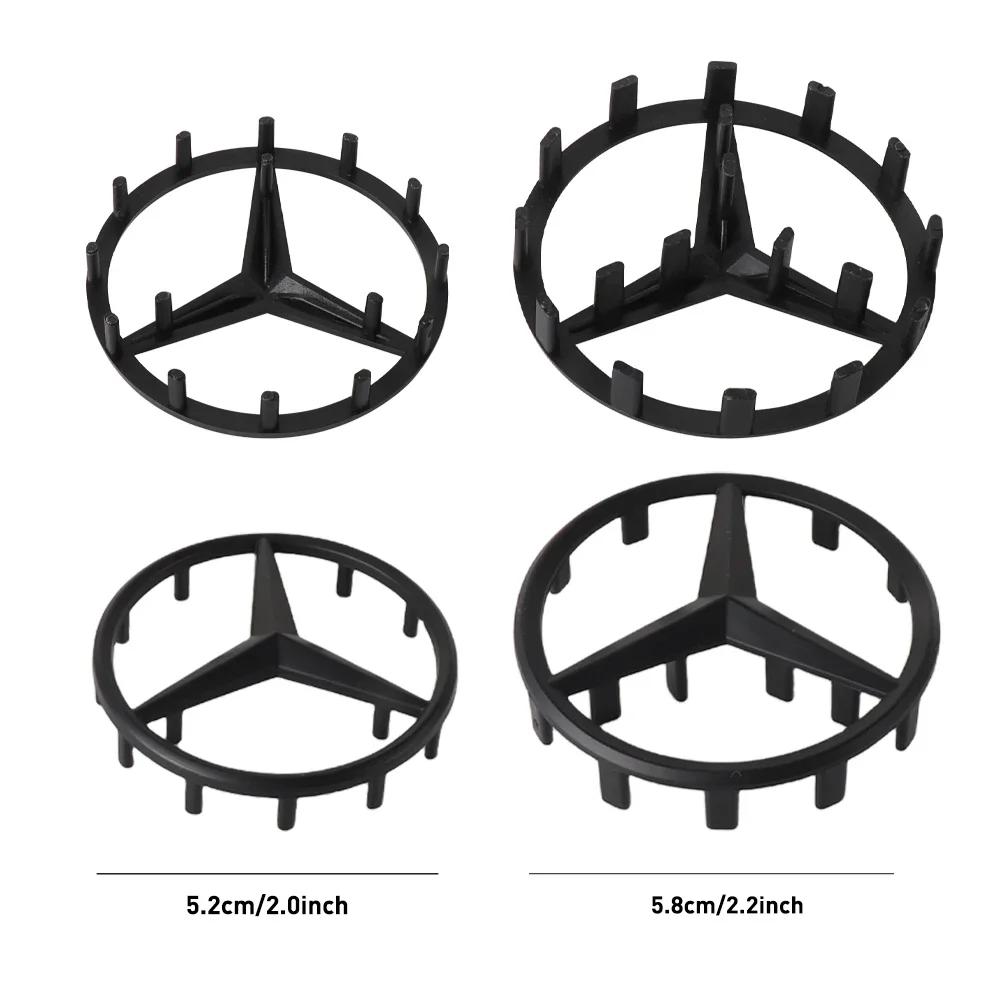 gnwdx7 2025 Hot 52/58mm ABS Auto Badge Steering Wheel Logo Sticker For Mercedes Benz AMG GLS W212 W213 W205 W177 W204 W447 Car Decor Ac
