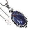 Pendant Sodalite Gemstone Handicraft Valentine'Day Gift Silver Jewelry 2.25"