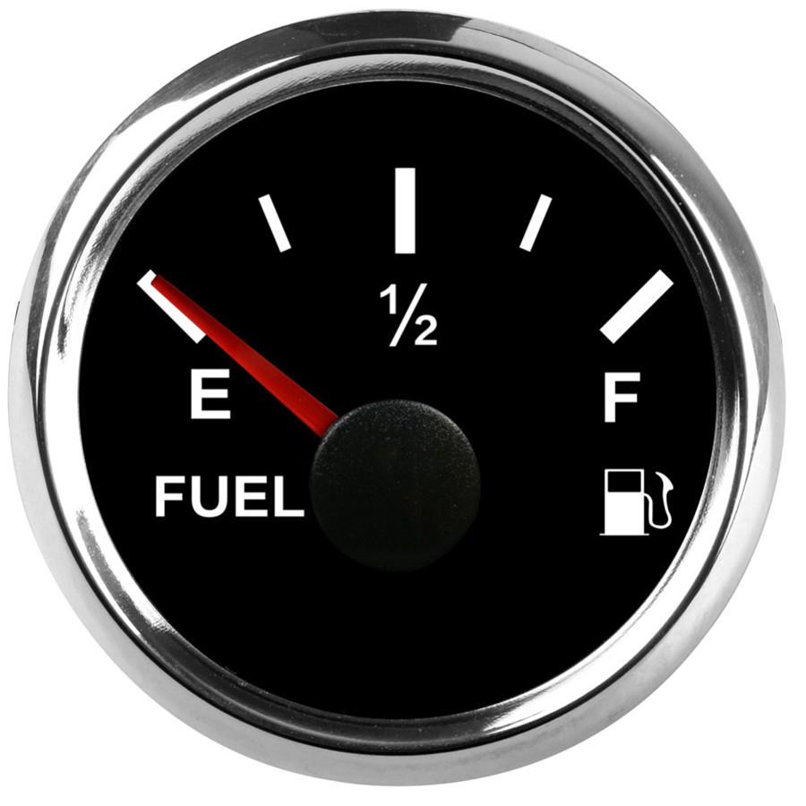 52mm Waterproof Fuel Level Gauge 0-90 Ohms 9-32VDC For Car Truck Motorcycle 24V