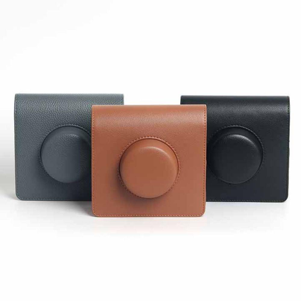 PU Leather Protective Cover Anti Scratch Photography Pouch for Fujifilm Instax WIDE EVO Travel