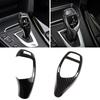 Carbon Fiber Gear Shift Knob Cover Cap For BMW 1 2 3 4 5 6 Series X3 X4 X5 X6 F20 F22 F30 F34 F36 F10 F11 F06 F25 F26 F15 F16