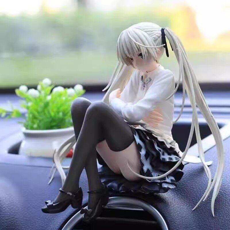 New Cute Anime Figure Kasugano Sora Yukino Girl Statue Car Dashboard Ornament PC Case Desktop Decor Model Doll Collectible Model Gift for Anime Fans