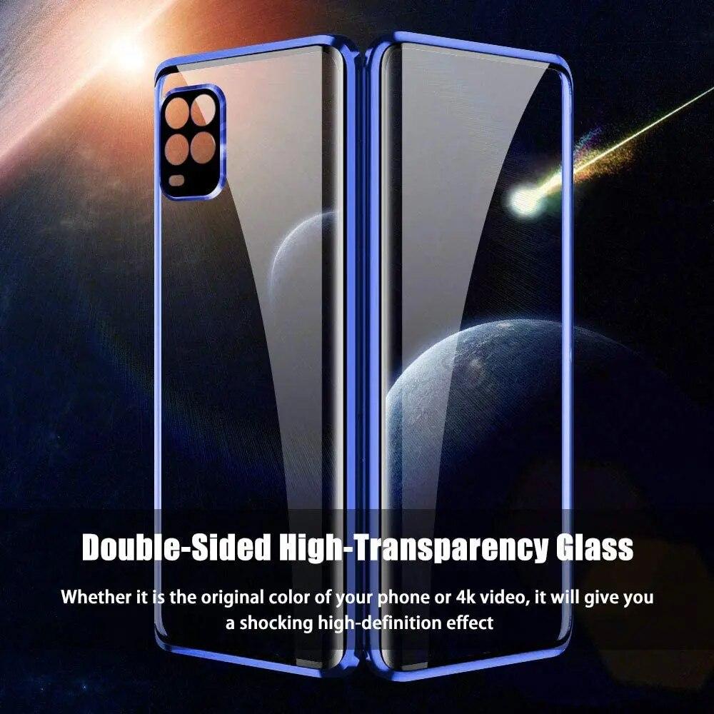 Магнитный чехол для Honor X50 X50i X10 X20 SE X30i X40 9X Pro Lite, защита объектива, двухстороннее закаленное стекло, металлическая рамка, противоударный чехол