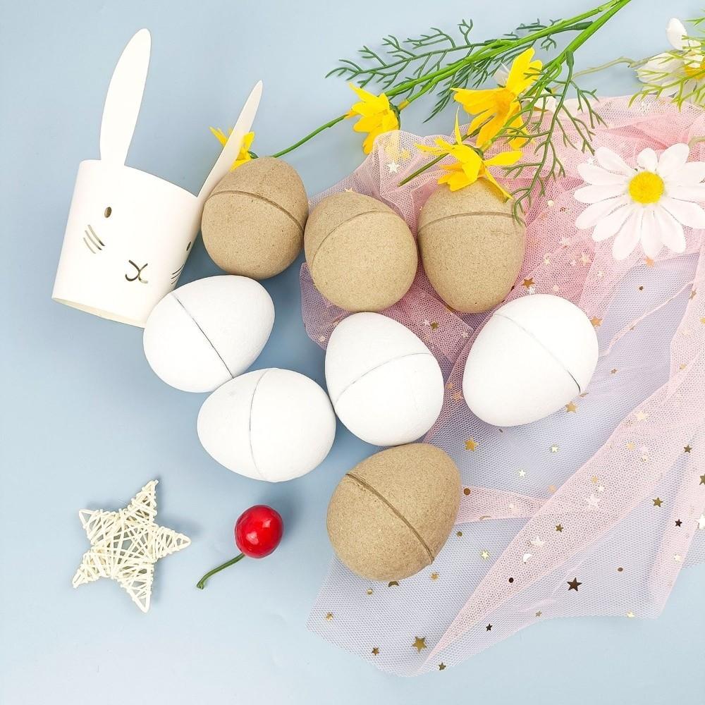 Adorable Easter Paper Eggs Blank Paper Pulp Egg Happy Easter Decor DIY Easter Eggs  Party Favors
