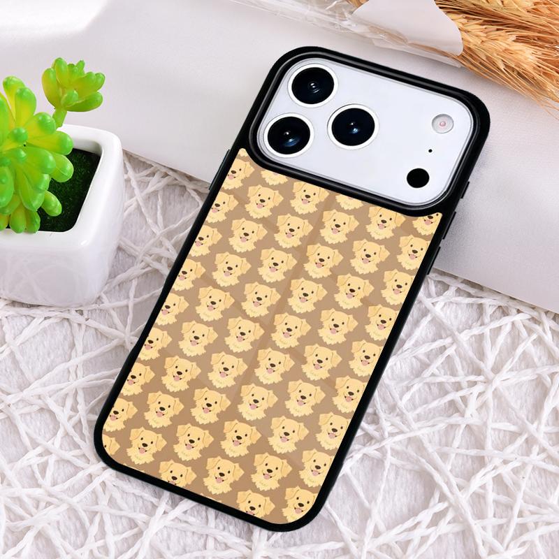 Мультяшный Чехол для Телефона с Золотистым Ретривером для iPhone 17 Air 16 15 11 12 14 13 Pro Max Ударопрочный Чехол