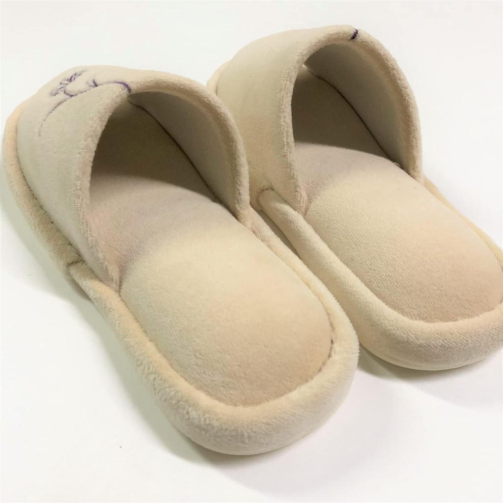 Senko Sway One Size Fits Floral Toilet 61662 Slippers, All, Beige, Embroidery, Washable, Slippers,