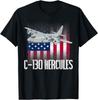 C-130 Hercules Американский флаг Военный самолет C130 Hercules Футболка Размеры S-5XL Унисекс Футболка