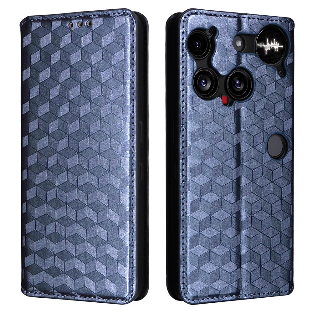 For Nothing Phone (3) 5G Case Wallet Rhombus Imprinted Leather Phone Cover