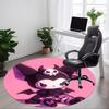 Круглый коврик для офиса Kuromi Sanrio, под офисные стулья, спальня, гостиная, домашний декор a0908197