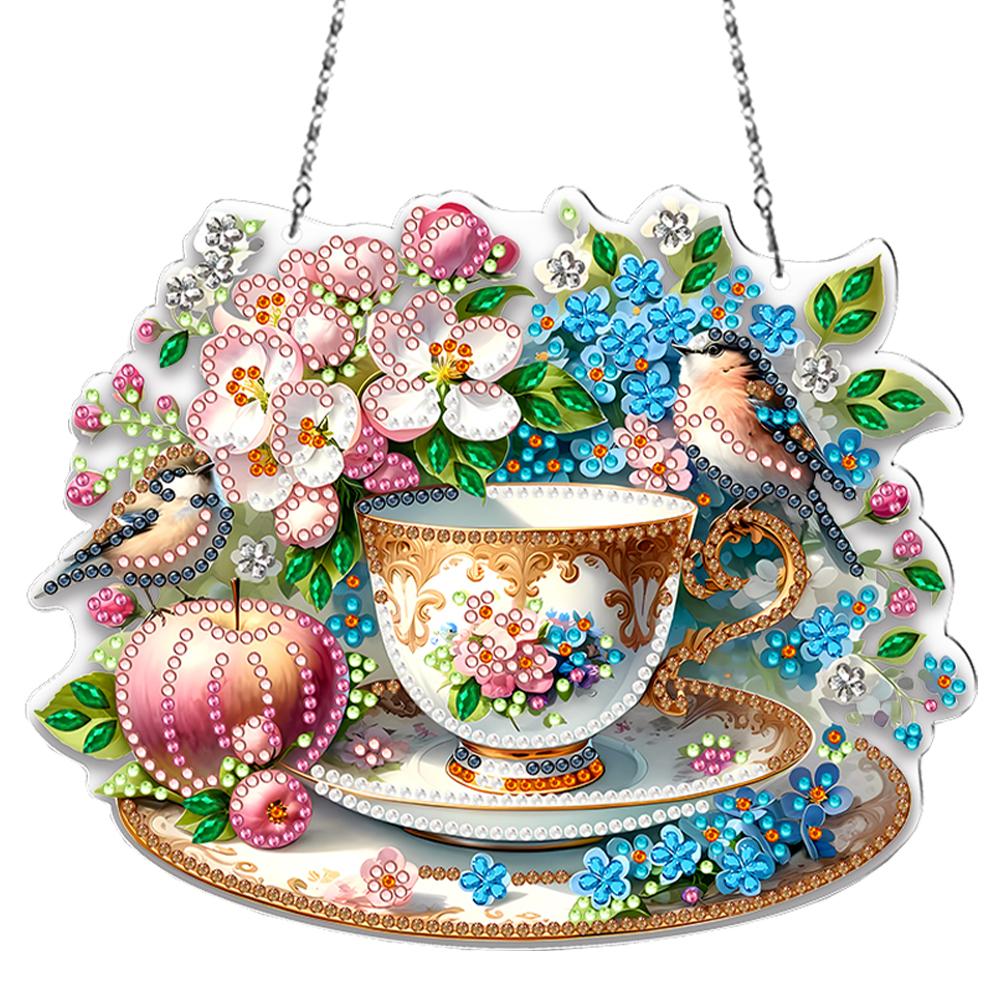 Acrylic Special Shaped Beautiful Pattern 5D DIY Diamond Art Hanging Decorations Diamond Painting Hanging Decorations for Adults