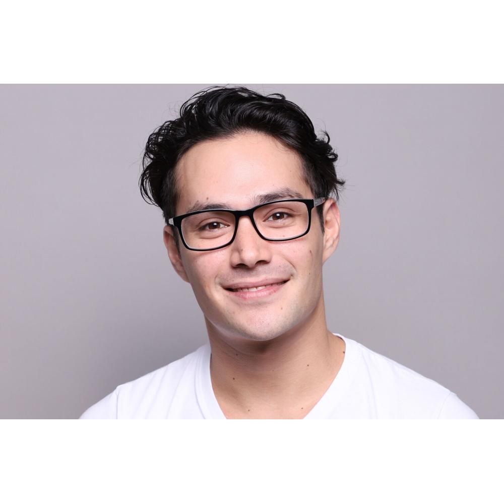 Full Rim Rectangle Black Smartbuy Collection Chakaia A56e Fashion Unisex Eyeglasses