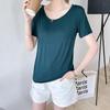 Женский универсальный летний топ с коротким рукавом 2025: Похудение, Свободный крой, Повседневная базовая футболка