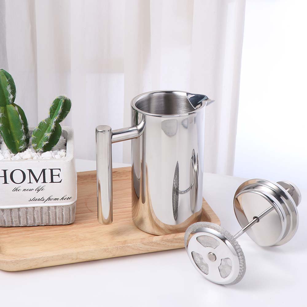 Double Walled French Press Coffee Maker 350ml Coffee Press Filter Pot Brewing Teapot  For Home