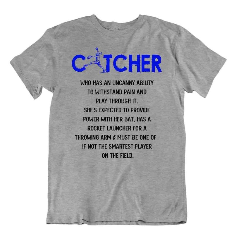 Softball Sport Tshirt Tee Gift Cool Present Cute Funny Play Joke Catcher Thrower