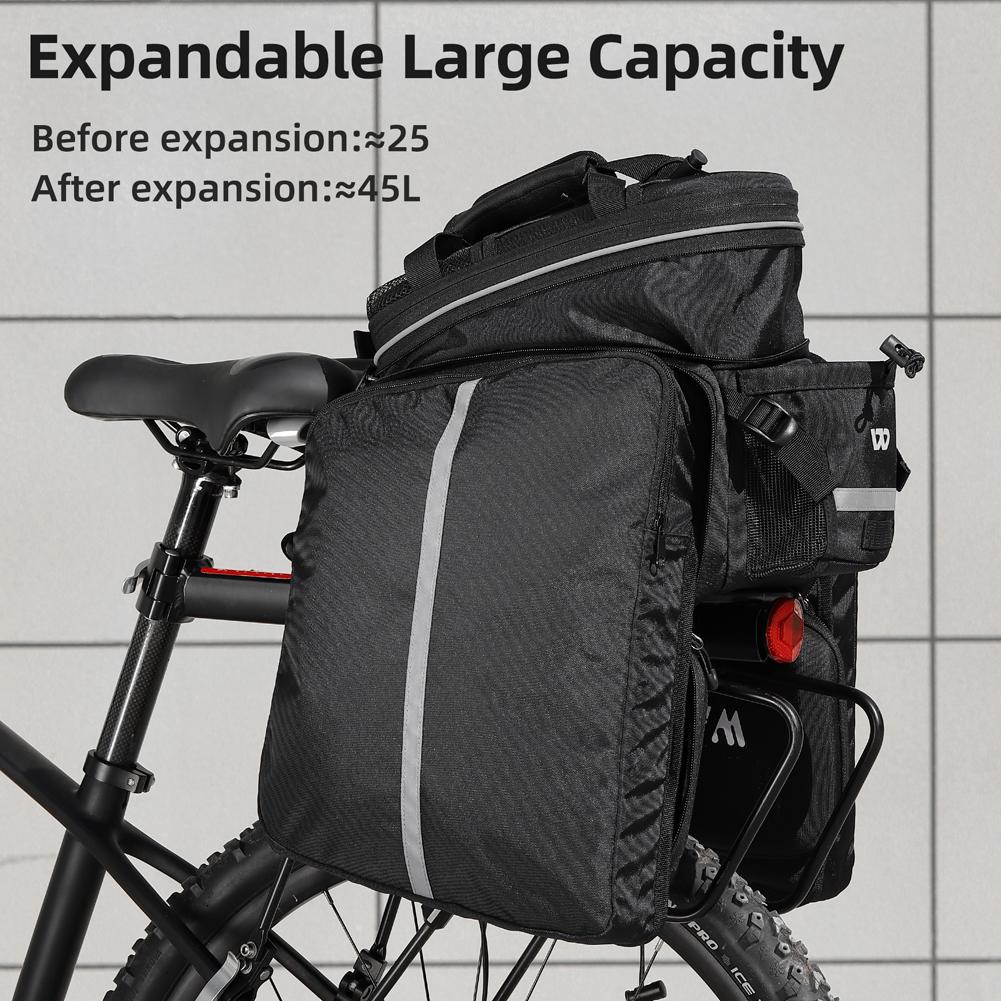 Expandable Large Capacity Bicycle Rear Rack Bag Outdoor TravelPack Portable Handbag Cycling Bike