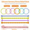 Пищевой силикон Сенсорные палочки для детей, Скручиваемая текстура и Игрушки для снятия стресса