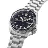 Seiko SRPL85K1 5 Sports Автоматические часы GMT из нержавеющей стали для корпуса 42 мм, Мужские, Размер, Черный/Серебристый