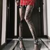 2024  Vintage Dark Gothic Fishnet Tights Stockings Women Alternative Sexy Spider Web Witch Pantyhose Y2K Girls Thin Socks
