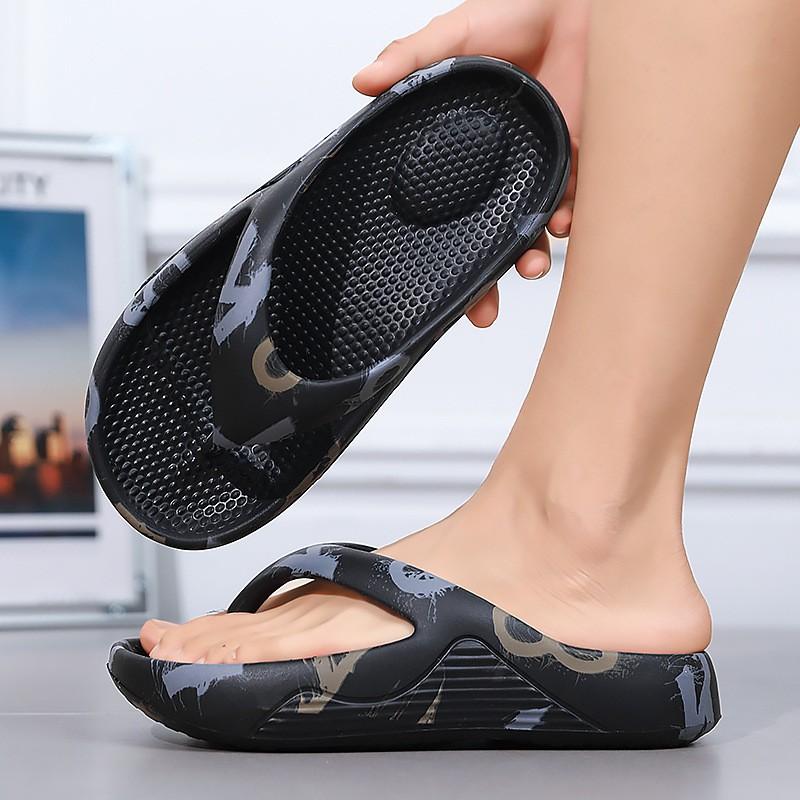 Kids Shoes Mens Comfortable Thong Sandals With Cushioned Sole Indoor Home Use Non-Slip Thick Casual Slide-On Footwear