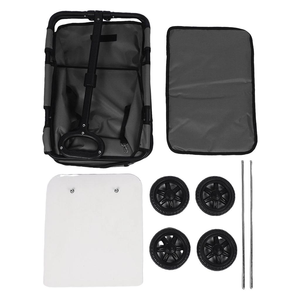 Коляска для домашних животных многофункциональная складная 4-колесная выдвижная тележка для домашних животных портативная для кемпинга на открытом воздухе путешествия