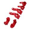 RC Car Front Steering Blocks Caster Blocks and Rear Stub Axle Carriers Kit Replacement for Traxxas Slash 2WD RC Car Red