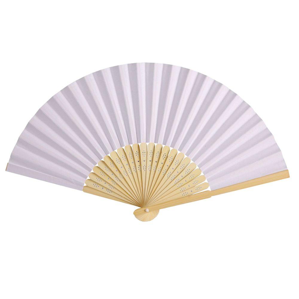 Wedding Chinese Style Party Solid Color Folding Paper Fan Photo Prop Tool Hand Held Fan Dance Fan