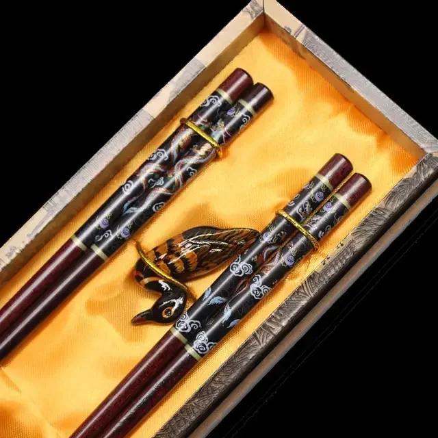 Craft Chopsticks Gift Box Wedding Gifts Chinese Characteristics Overseas Gifts Chopsticks Wooden Chopstick Set Wooden Kitchen