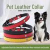 Adjustable Leather Pet Collar, Breathable Neck Gaiter for Large, Medium, and Small Dogs & Cats