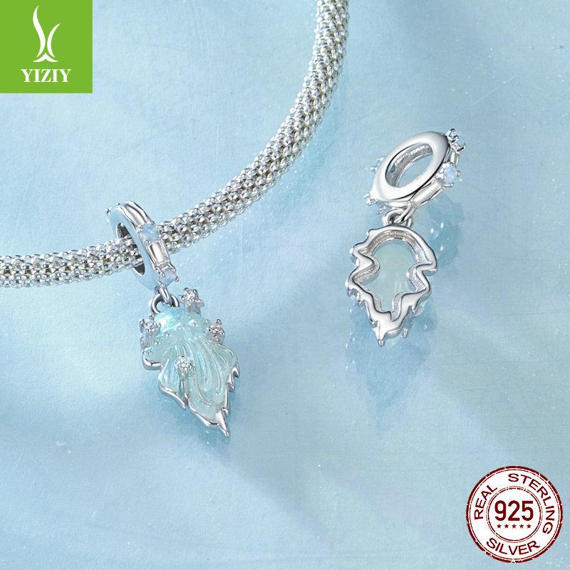 Подвеска Медуза Голубая Мечта Сделай Сам Аксессуары, Летний Океанский Ветер S925 Стерлинговое Серебро Браслет С Бусинами