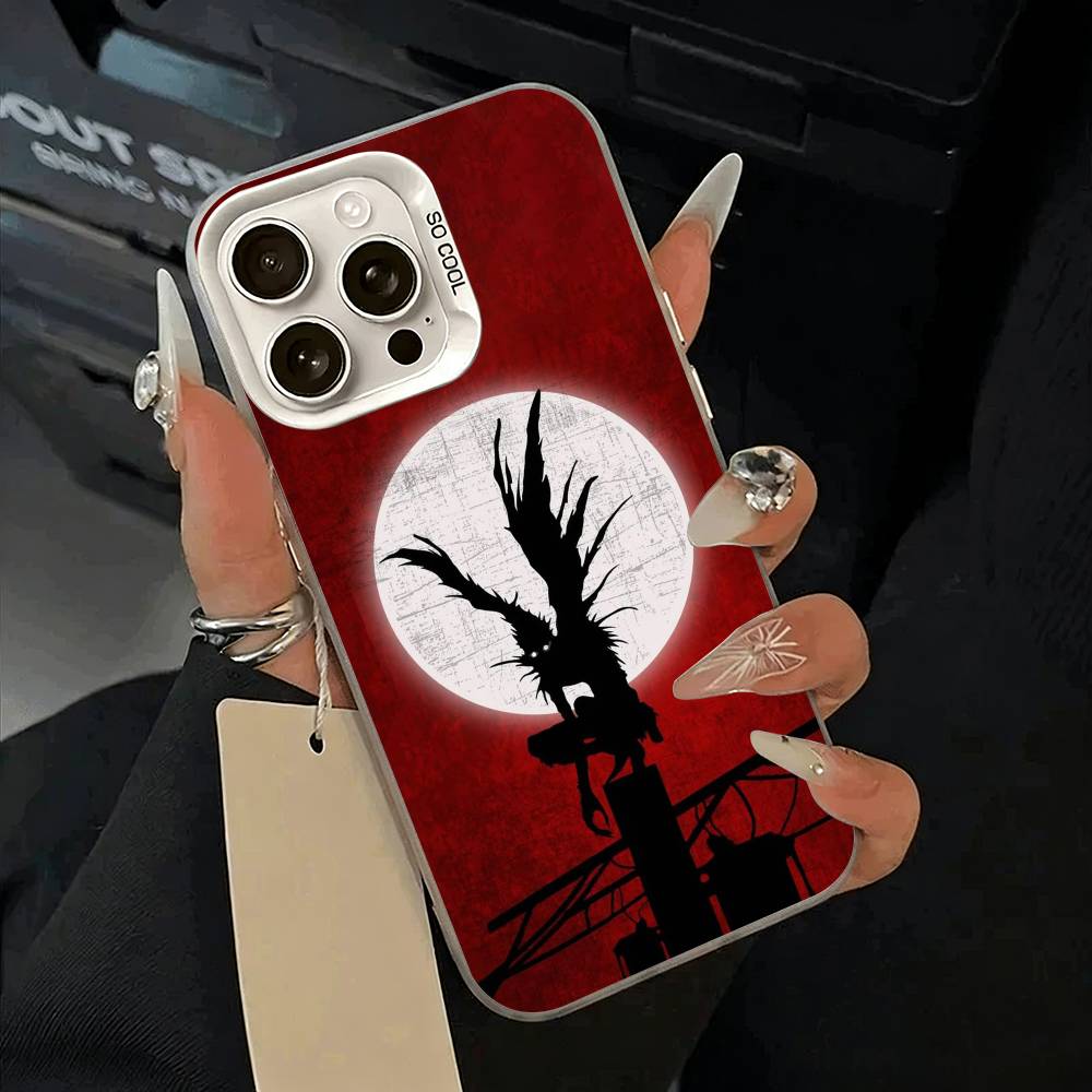 D-Death- Note- Классический аниме Чехол для телефона Для IPhone 17 Air 16 15 14 13 12 11 Pro Max Белый Серебристый Жесткий Чехол