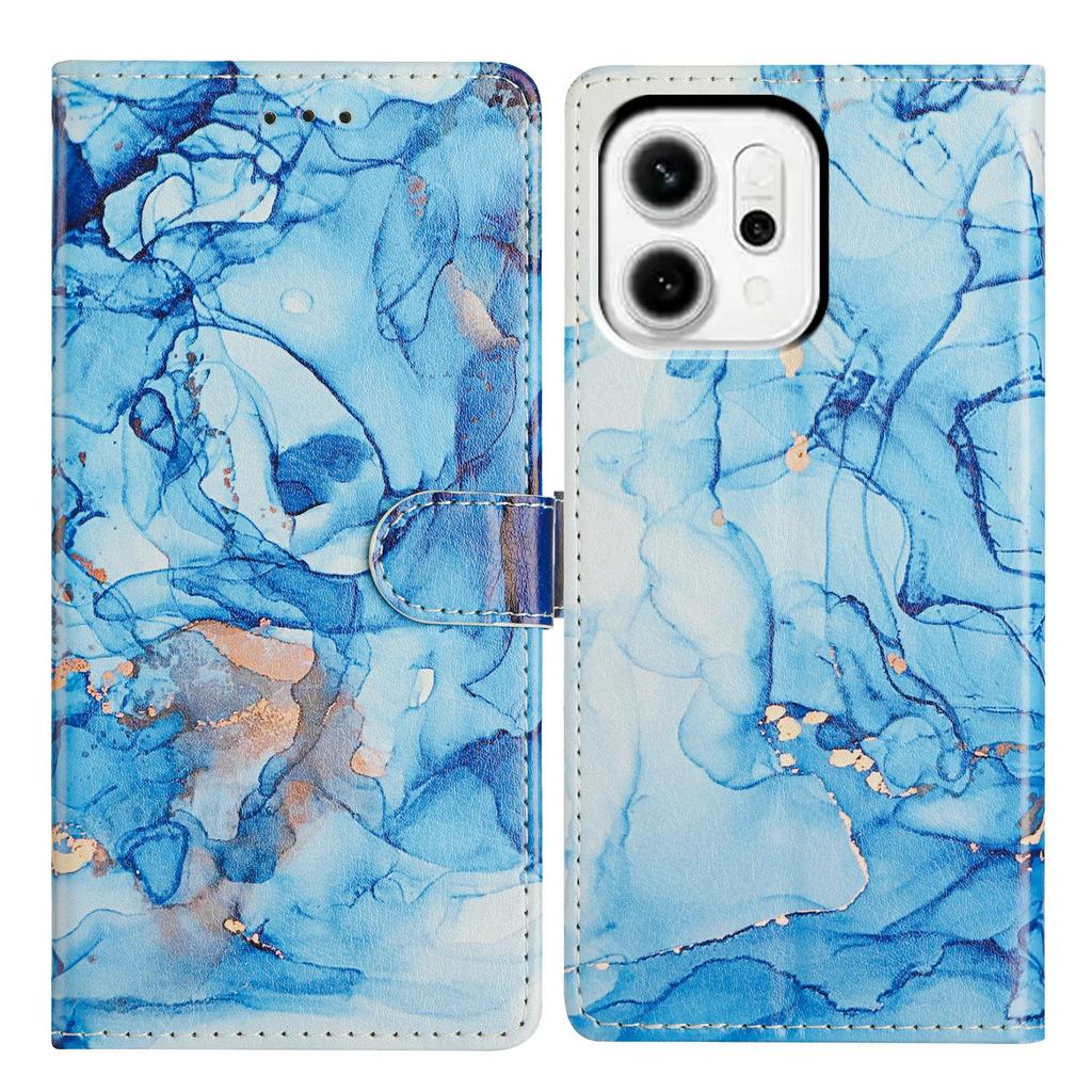 Для Oppo Reno14 5G (Глобальный) Чехол с рисунком, печатью, кошелек-подставка, откидной кожаный чехол для телефона с ремешком