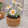 1 Set Vibrant Color Simulation Flower Creative DIY Crochet Kit Tulip Potted Crochet Material Bag