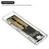 10 Гбит/с M.2 NVME PCIe NGFF SATA Двойной протокол Корпус для SSD Прозрачный USB Type-C PCI-E M2 SSD Прозрачный внешний корпус Коробка для жесткого диска