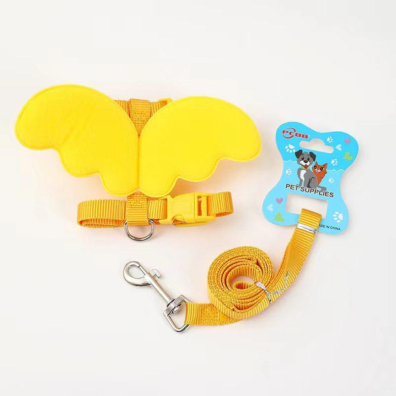 Angel Wings Pet Harness Leash Set Adjustable Nylon Harness For Kitten Puppy Small Pets