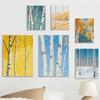 Minimalist Abstract Birch Tree Lush Wall Art Rustic Nature Canvas Printing Poster Living Room Bedroom Home Decor Gift