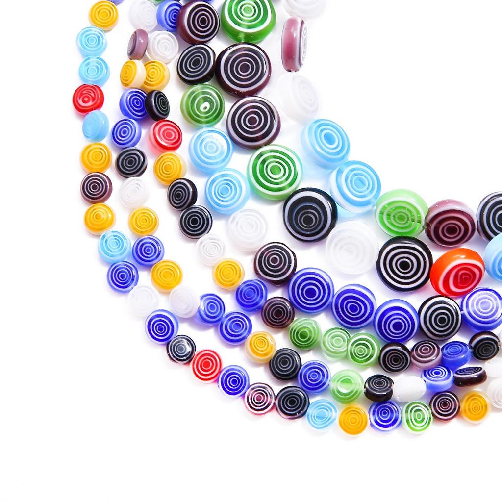 6/8/10/12 мм разноцветные зимние бусины со звездами, свободные глазурованные стеклянные бусины лэмпворк для изготовления ювелирных изделий