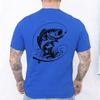 Футболки для любителей рыбалки для мужчин Сердцебиение рыбака Принт с окунем Графические топы Повседневные футболки с коротким рукавом Оверсайз мужская одежда