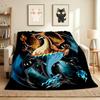 Dragon Battle Flannel Blanket Throw Blanket Soft Warm Sofa Bed Camping home Decor Unique Christmas Gift C9261301