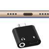 Мини адаптер Type-C USB3.1 2 в 1 USB C на 3,5 мм кабель-конвертер Type C для телефонов