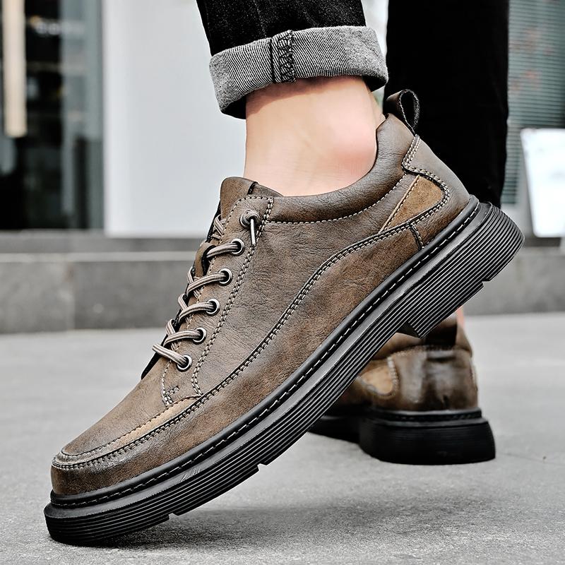 Итальянская модельерская мужская обувь. Деловая повседневная обувь. Мужская формальная мужская высококачественная уличная водонепроницаемая рабочая обувь в британском стиле.
