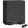 40L Dual Compartment Stainless Steel Bin, with Deodoriser Holders - Glossy Black