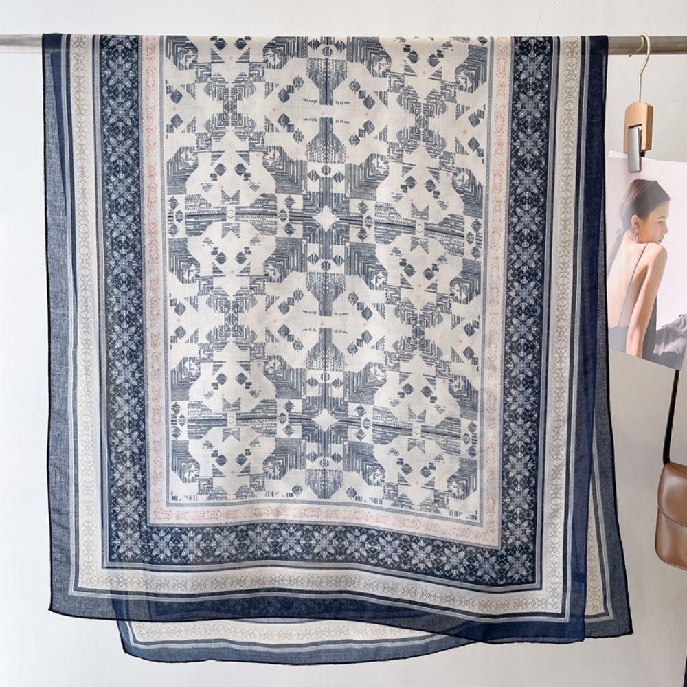 Bohemian Ethnic Print Shawl Large Size Travel Cover Up Vintage Beach Wrap Shawl For Women